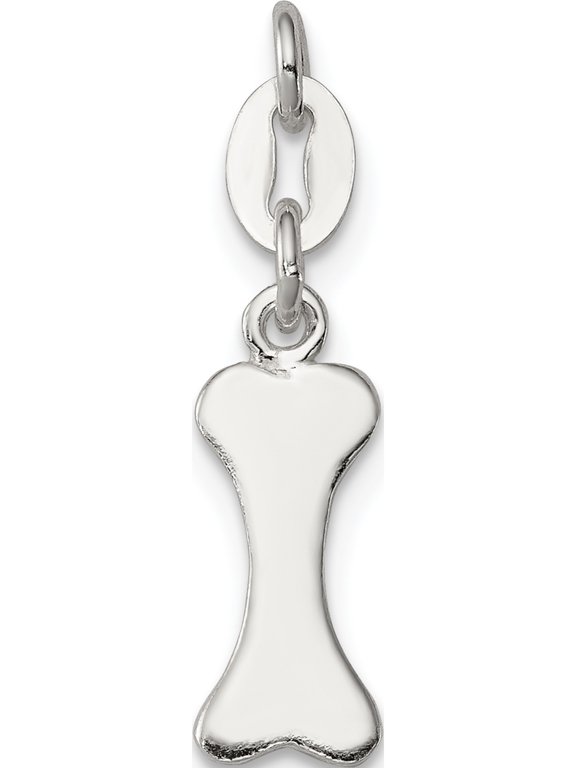 Sterling Silver Polished Dog Bone Charm