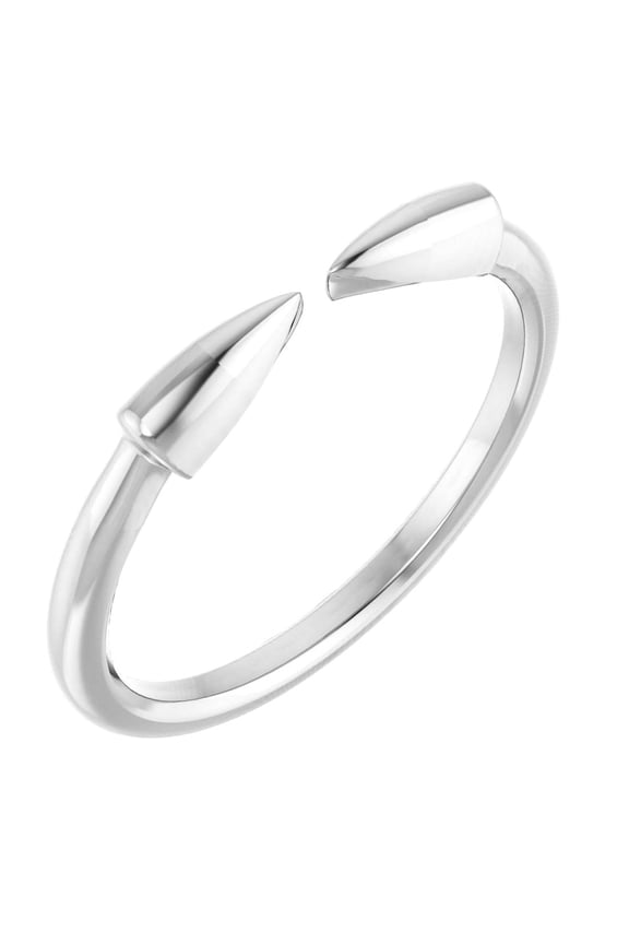 925 Sterling Silver Polished Double Spike Stackable Ring Size 7 Stackable Ring for Women - 1.9 Grams