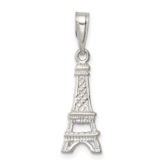 925 Sterling Silver Polished Eiffel Tower Charm Pendant