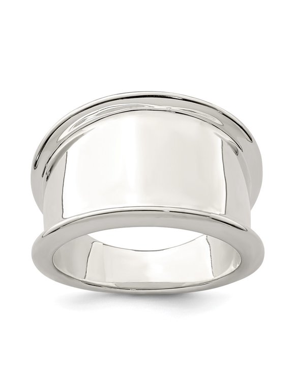Sterling Silver 15mm Tapered Ring - 11.5 Grams - Size 8
