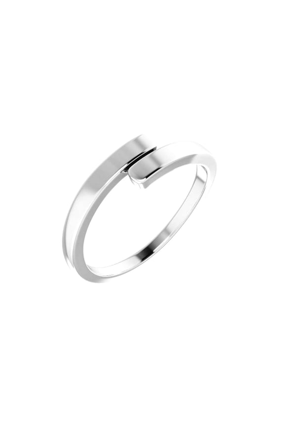 925 Sterling Silver Polished Engravable Bypass Ring Size 7 Ring for Women - 2.5 Grams