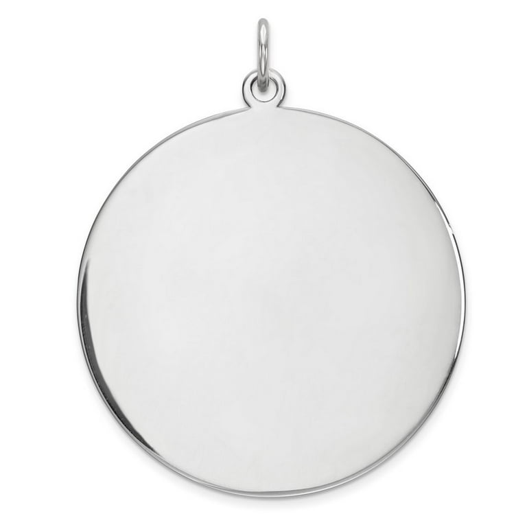 Round Engraveable Charm or Pendant Sterling Silver Round Engraveable Charm or Pendant Sterling Silver