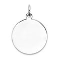 thumbnail image 1 of 925 Sterling Silver Polished Engraveable Round Disc Charm 24x17mm Wide 0.46mm Thick Pendant Necklace for Women, 1 of 2