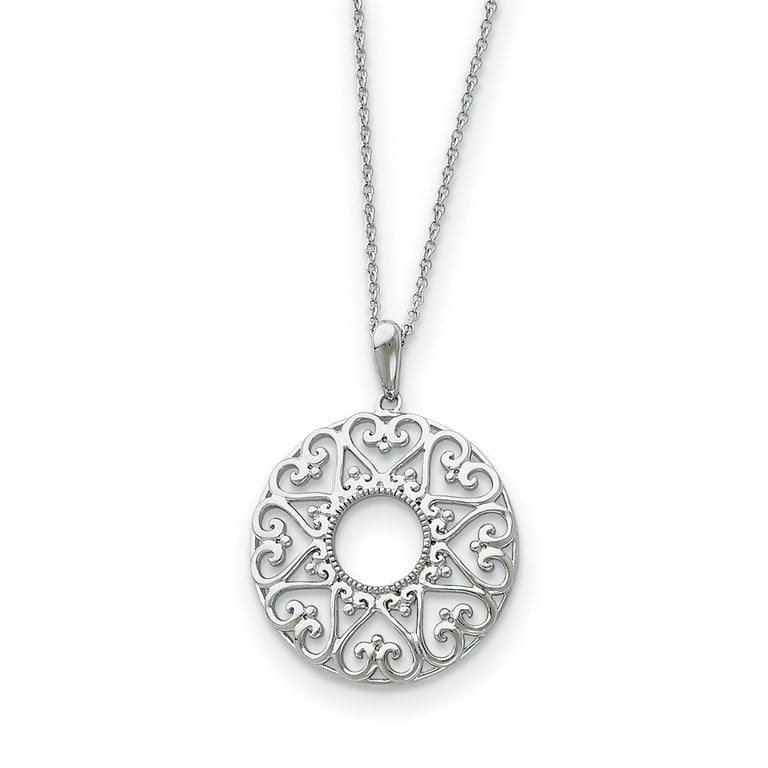 Sterling Silver Family Heart Strings 18in Necklace Sterling Silver Family Heart Strings 18in Necklace