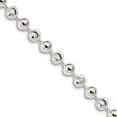 thumbnail image 1 of 925 Sterling Silver Polished Fancy Lobster Closure 3mm Bead Chain Necklace 20 Inch Chain Necklace for Women and Men, 1 of 2