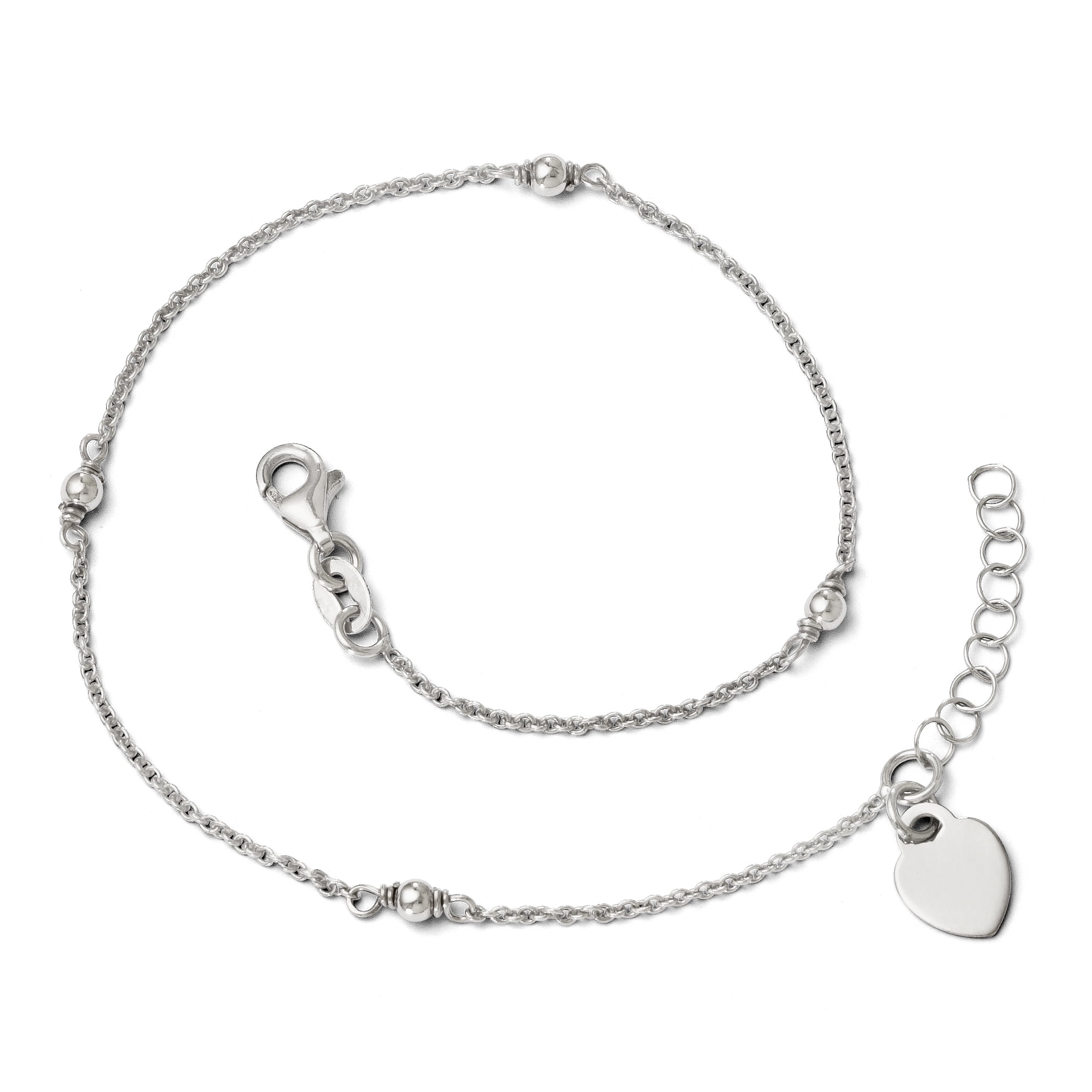 Sterling Silver Adjustable Anklet (9-10)