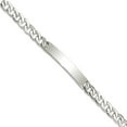 thumbnail image 1 of 925 Sterling Silver Polished Fancy Lobster Closure Small ID Plate Curb Bracelet 7.25 Inch Lobster Claw 5mm Wide Identifi, 1 of 2
