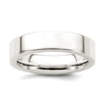 thumbnail image 1 of 925 Sterling Silver Polished Flat Band 5mm Comfort-Fit Flat Size 9 Band Ring Ring for Women and Men, 1 of 2