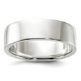 thumbnail image 1 of 925 Sterling Silver Polished Flat Band Lightweight 6mm Flat Size 13.5 Band Ring Ring for Women and Men, 1 of 2