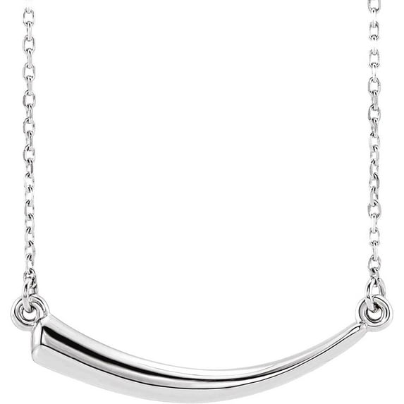 925 Sterling Silver Polished Horn Necklace Pendant Necklace for Women - 2.1 Grams