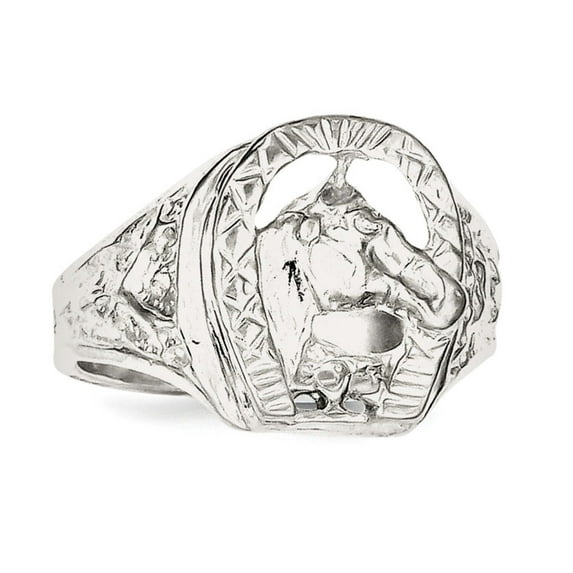 925 Sterling Silver Polished Horseshoe Ring Size 11 Jewelry Gifts for Women - 6.7 Grams