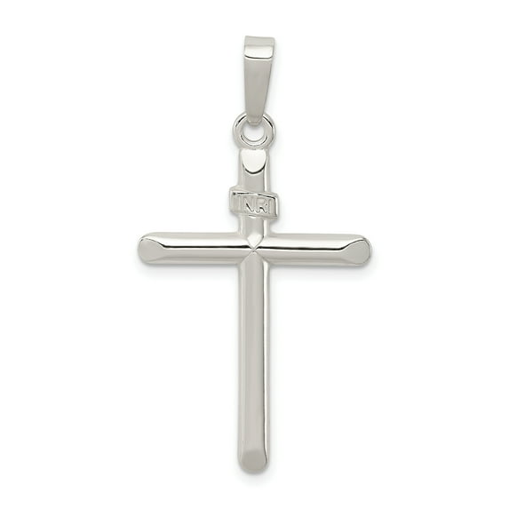 925 Sterling Silver Polished INRI Cross Shaped Pendant