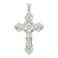 thumbnail image 1 of 925 Sterling Silver Polished INRI Crucifix Pendant, 1 of 6