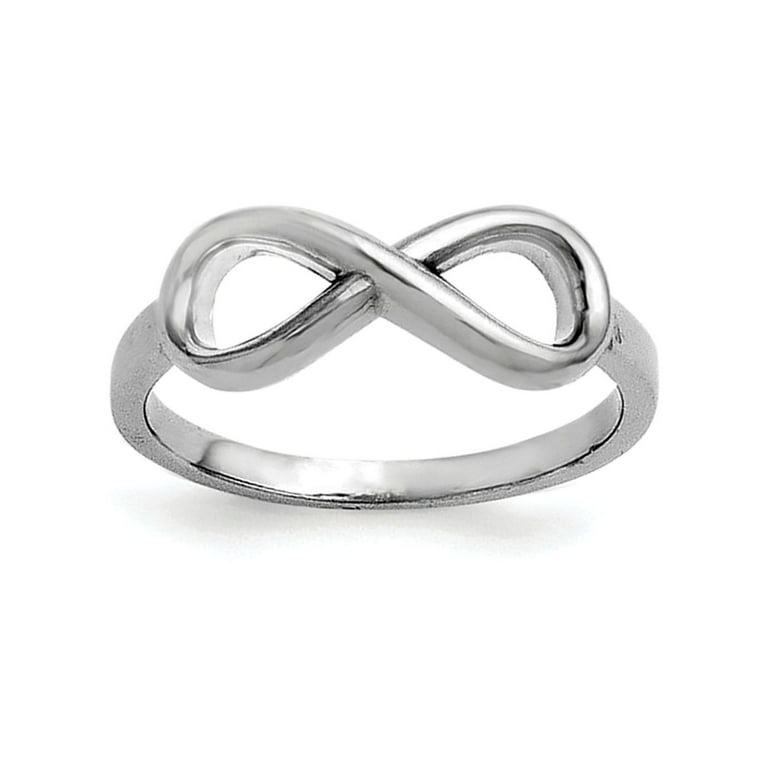 925 Sterling Silver Polished Infinity Ring Size 6 Jewelry Gifts for Women -  2.4 Grams