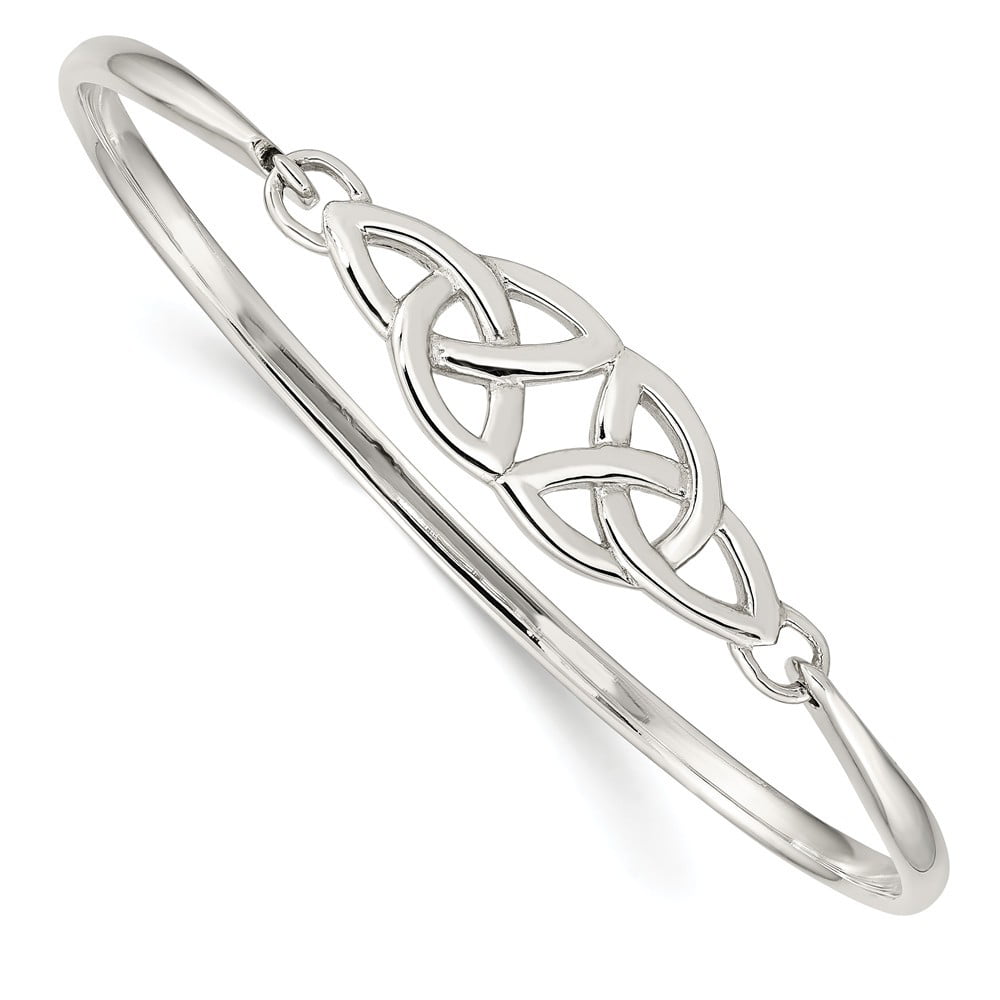 Mens Irish Jewelry | Heavy Sterling Silver Celtic Trinity Knot Bracelet at  IrishShop.com | IJSV50038