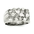 thumbnail image 1 of 925 Sterling Silver Polished Mens Nugget Ring Size 10 Jewelry Gifts for Men - 9.5 Grams, 1 of 10