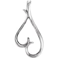 thumbnail image 1 of 925 Sterling Silver Polished Metal Fashion Pendant Necklace Pendant for Women - 1.5 Grams, 1 of 2