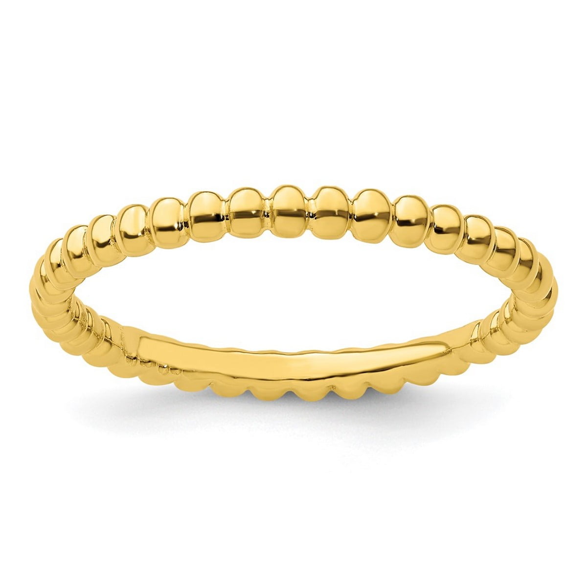 Sterling Silver Stackable Expressions Beaded Twist Ring Sterling Silver Stackable Expressions Beaded Twist Ring