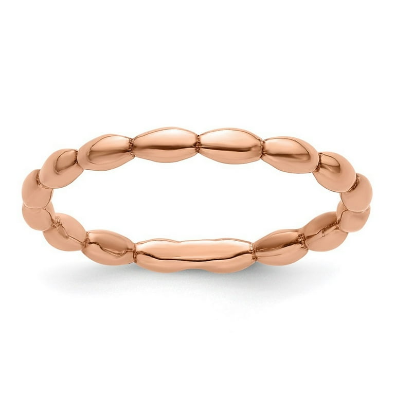 Rose Gold Sterling Silver Stackable Expressions Patterned Ring Rose Gold Sterling Silver Stackable Expressions Patterned Ring