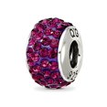 thumbnail image 1 of 925 Sterling Silver Polished Reflections February Full Crystal Bead Charm 12.73x7.27mm Wide Pendant Necklace for Women, 1 of 2