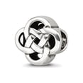thumbnail image 1 of 925 Sterling Silver Polished Oxidized Reflections Knot Bead Charm 9.09x9.09mm Wide Pendant Necklace for Women, 1 of 2