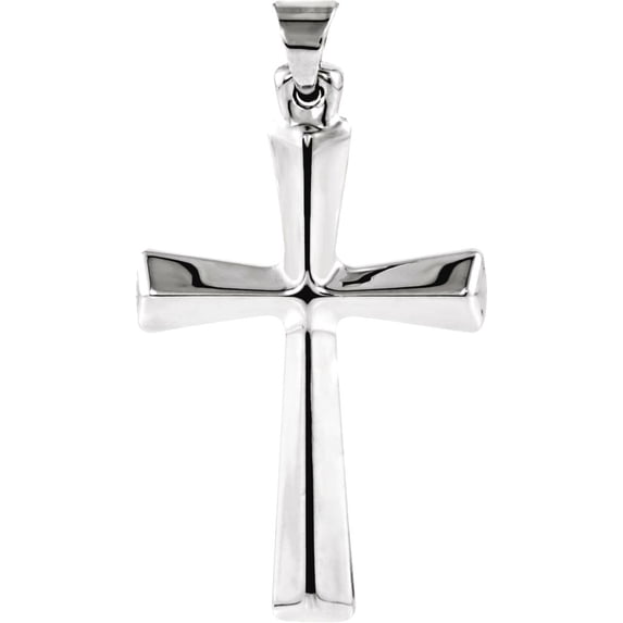 925 Sterling Silver Polished Religious Faith Cross Pendant Necklace Pendant for Women - 3.0 Grams