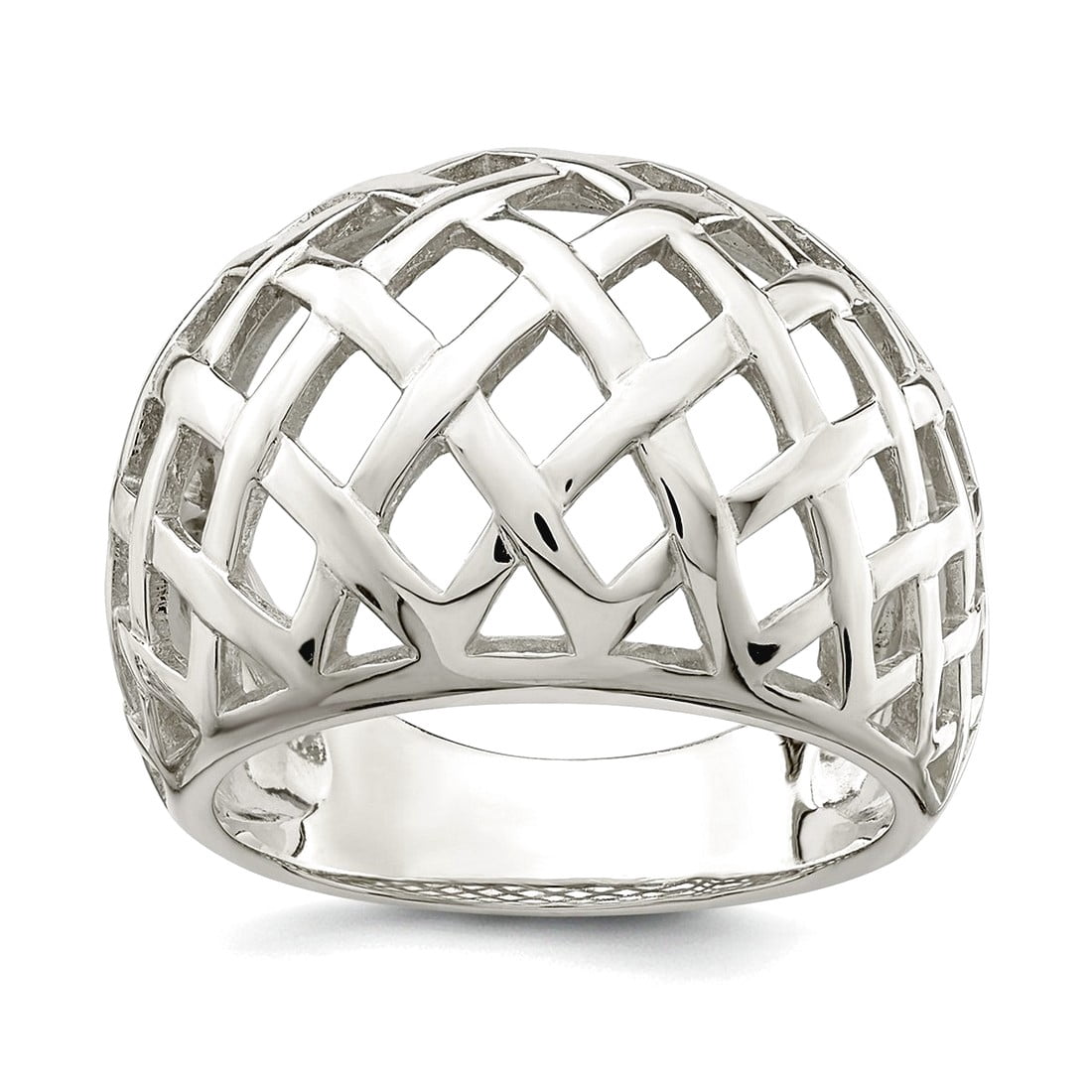 925 Sterling Silver Polished Ring Size 7 Ring for Women - 7.1