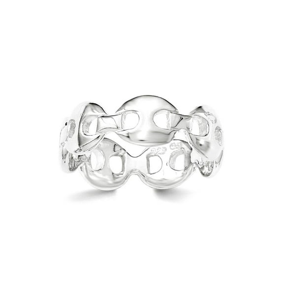 925 Sterling Silver Polished Ring Size 6 Ring for Women