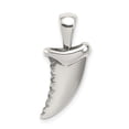 thumbnail image 1 of 925 Sterling Silver Polished Shark tooth Shaped Pendant, 1 of 5