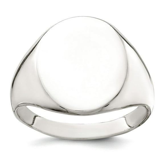 925 Sterling Silver Polished Solid Back Signet Ring Size 10 2.5mm Wide Ring for Women - 9.3 Grams