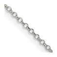 thumbnail image 1 of 925 Sterling Silver Polished Spring Ring 1.50mm 8 Side Sparkle Cut Cable Chain Necklace 20 Inch - Chain Necklace for Wom, 1 of 2