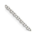 thumbnail image 1 of 925 Sterling Silver Polished Spring Ring 2mm 8 Side Sparkle Cut Cable Chain Necklace 30 Inch - Chain Necklace for Women, 1 of 2
