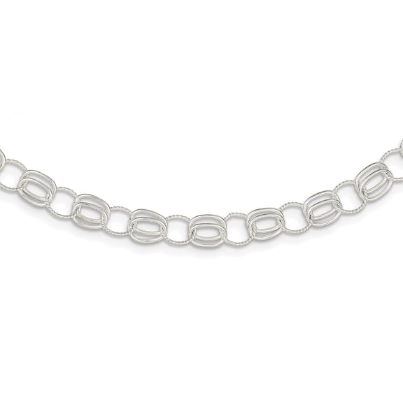 925 Sterling Silver Polished Spring-Ring Bracelet 7.25 Inch - 4.5 Grams - Jewelry Gift for Mom