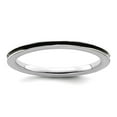 thumbnail image 1 of 925 Sterling Silver Polished Black Enameled 1.5mm Ring Size 9 Ring for Women - 1.4 Grams, 1 of 2