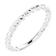 thumbnail image 1 of 925 Sterling Silver Polished Stackable Rope Ring -- Size 6.5 Stackable Ring for Women - 1.6 Grams, 1 of 2