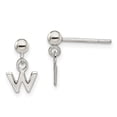 thumbnail image 1 of 925 Sterling Silver Polished W Dangle Post Earrings, 1 of 6