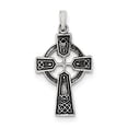 thumbnail image 1 of 925 Sterling Silver Polished and Antiqued Celtic Cross Pendant / Charm, 1 of 2