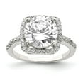 thumbnail image 1 of 925 Sterling Silver Polished with CZ Ring Size: 8; for Adults and Teens; for Women and Men, 1 of 1