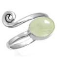 thumbnail image 1 of 925 Sterling Silver Prehnite Gemstone Handmade Adjustable Toe Ring, 1 of 4