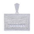 thumbnail image 1 of 925 Sterling Silver Princess Moissanite Last Supper Pendant Men's Charm 1.62 Ct., 1 of 1