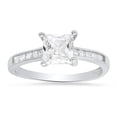 thumbnail image 1 of 925 Sterling Silver Princess-cut Diamond CZ Ring, 1 of 2