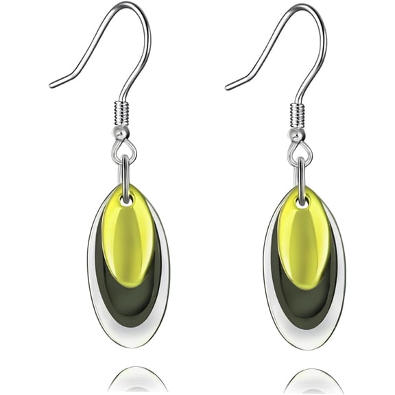 925 Sterling Silver Pro Hooks Small Dangle Drop Earrings for Women Light Weight Tricolor Subtlety Small Fashion Dainty Ideal Jewelry for Gifts hypoallergenic Graceful Classical[u453]