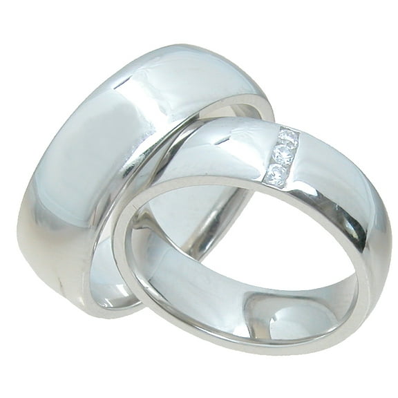 925 Sterling Silver Promise Rings for Couples and Wedding Bands
