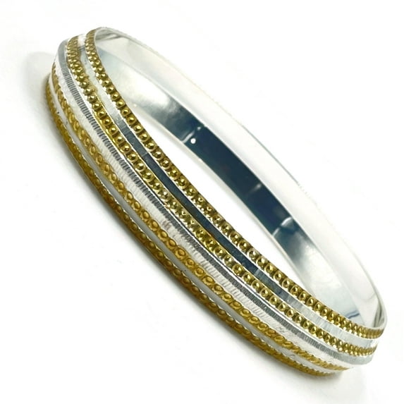 925 Sterling Silver Punjabi / Sikh Designer Men Kada #16 Kada Diameter: 3.0 inch / 3-0 Indian