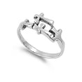 thumbnail image 1 of 925 Sterling Silver Quad Cross Articulation Ring Size 10, 1 of 2