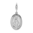 thumbnail image 1 of 925 Sterling Silver RH Miraculous Medal With Lobster Clasp Charm Pendant; for Adults and Teens; for Women and Men, 1 of 4