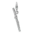 thumbnail image 1 of 925 Sterling Silver RH Polished Flute With Lobster Clasp Charm Pendant; for Adults and Teens; for Women and Men, 1 of 3