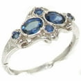 thumbnail image 1 of 925 Sterling Silver Real Genuine Sapphire Womens Anniversary Ring - Size 8, 1 of 5