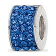 thumbnail image 1 of 925 Sterling Silver Reflections Blue Preciosa Crystal Bead; for Adults and Teens; for Women and Men, 1 of 1