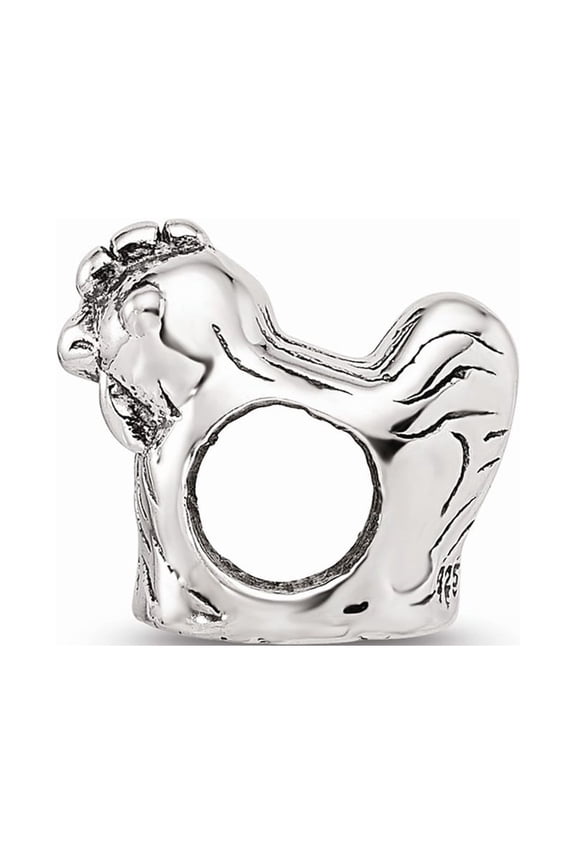 925 Sterling Silver Reflections Chicken Bead; for Adults and Teens; for Women and Men